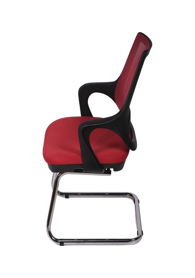 Ofisbazaar Buya Fileli Misafir Koltuğu Ergonomik Toplantı Ve Bekleme Koltuğu Kırmızı Kırmızı