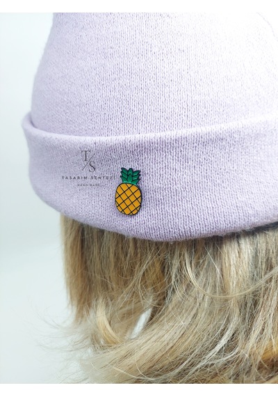 Rozet Metal Broş Yaka Çanta Şapka Takı Aksesuar Ananas Meyve Çok Renkli