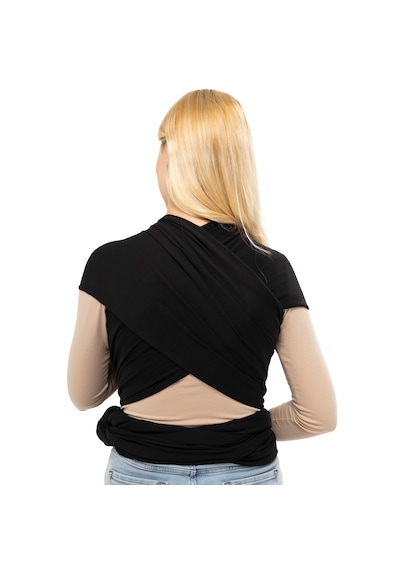 Noone Siyah Wrap Sling, Ergonomik Bebek Taşıma Şalı