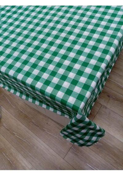 Hayat Home Yeşil Kareli Desen Mutfak Masa Örtüsü Sofra Örtüsü
