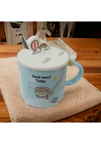 Gökkuşağı Modelli Kupa Bardak Mavi Kupa Bardak Diğer