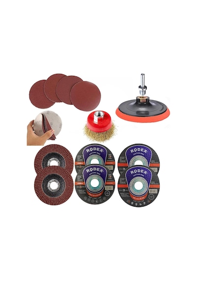 Spiral Taşlama Cırt Zımpara Metal Kesme Tel Fırça Seti (25 Parça)