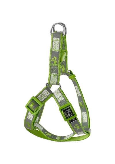Köpek Göğüs Tasma Seti Köpek Desenli 120 cm-34 cm-47 cm Yeşil