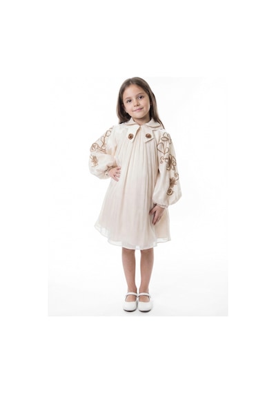 Xo Kids Kız Çocuk Elbise 2-6 Yaş 26472 Bej
