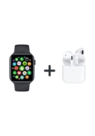 Smart Watch 5 Uyumlu Akıllı Saat Ve Pro 4 Kablosuz Bluetooth Kulaklık Mikrofonlu