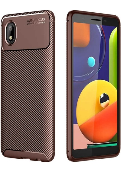 Samsung Uyumlu Galaxy A01 Core Kılıf Karbon Silikon Case