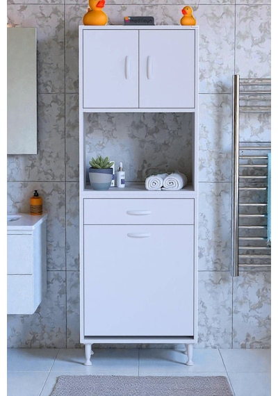Eliusta Seris Sepetli Ve Çekmeceli Banyo Dolabı G:60 Cm Çok Amaçlı Beyaz Düzenleyici 60x173x32,5 Cm Dolap Beyaz Eliusta Seris Sepetli Ve Çekmeceli Banyo Dolabı G:60 Cm Çok Amaçlı Beyaz Düzenleyici 60x173x32,5 Cm Dolap Beyaz