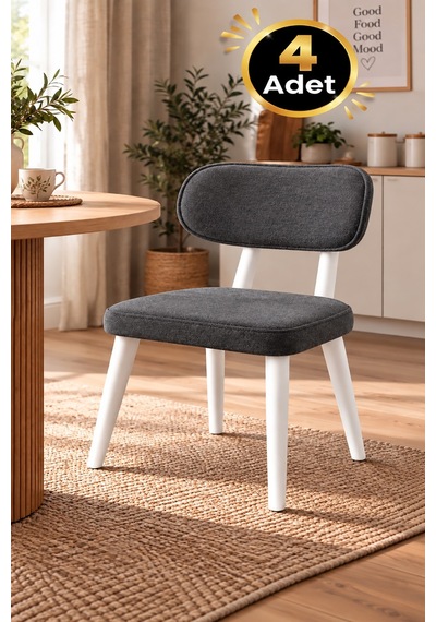 4 Adet Masal Ahşap Gürgen Sandalye Cafe,restaurant,mutfak,salon,yemek Odası Sandalyesi Beyaz