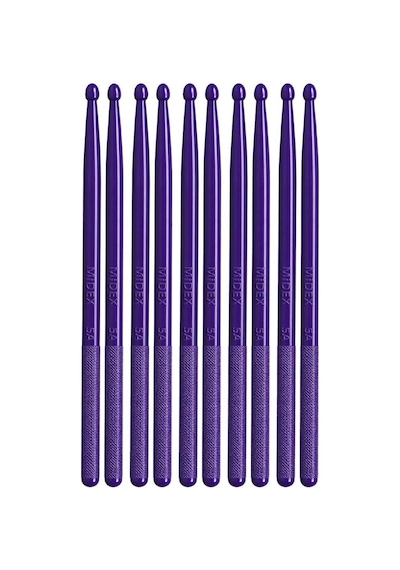 Midex Gfk-901prp-5x Pro 5a Profesyonel Kırılmaz Baget Fiber Karbon Drumsticks Mor Bateri Bageti 5 Çift