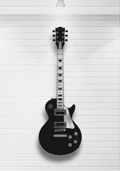 Elektro Gitar Metal Duvar Dekoru Gibson Les Paul Duvar Dekoru