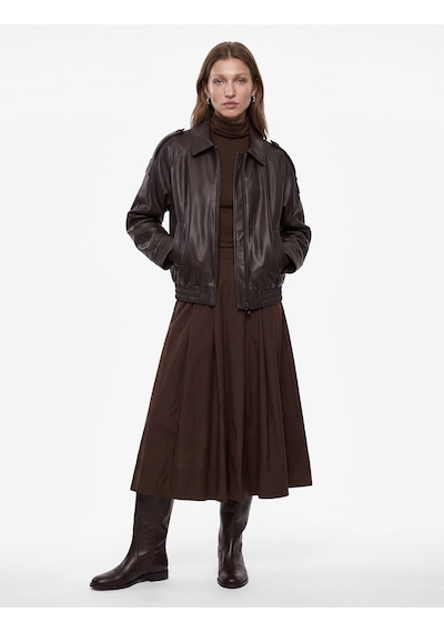Koton Uzun Kollu Apoletli Cepli Fermuarlı Suni Deri Oversize Bomber Ceket Kahverengi 7wak20008ew Kahve Koton Uzun Kollu Apoletli Cepli Fermuarlı Suni Deri Oversize Bomber Ceket Kahverengi 7wak20008ew Kahve