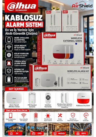 Dhı-art-arc3000h-03-gw2 868 4g Alarm + Wıreless Door Detector + Siren Set