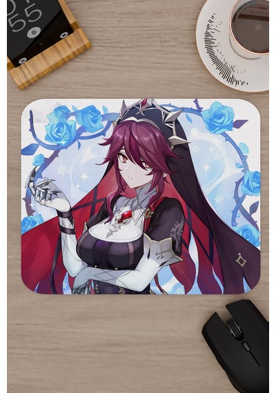 Rosaria Genshin Impact Anime Oyuncu V4 - 22x18 Gaming Mouse Pad Fare Altlığı