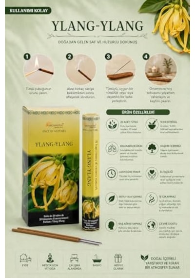 Ylang Ylang Çubuk Tütsü 20 Çubuk