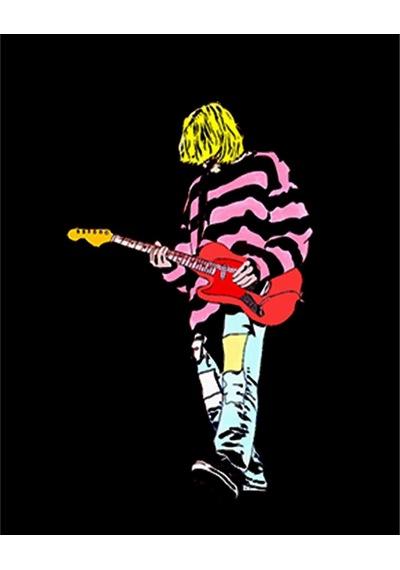 Zepplin Giyim Nirvana Kurt Cobain Siluet Büyük Sırt Patch Yama