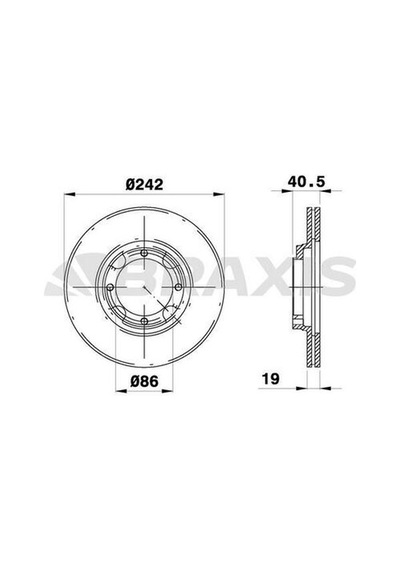 Braxis Ae0238 Ön Fren Disk Aynası Havalı Excel Accent 1.3 1.5 94 00 242mm 5171221350