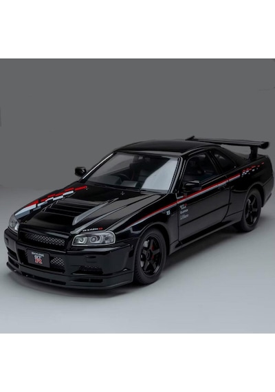 Hobbiez World Nissan Skyline Gt-r R34 Nismo Edition Siyah 1/24 Model Araba