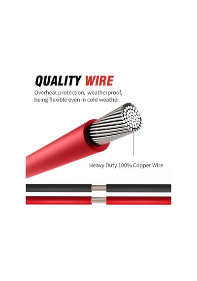 Taşınabilir Güç İstasyonu Güneş Paneli İçin 12awg 6 10 20 Ft Güneş Uzatma Kablosu 6ft