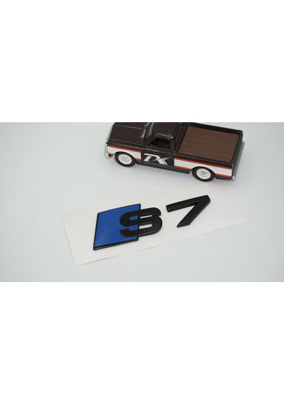 Dk Tuning S7 Bagaj Siyah Mavi Yazı Logo Audi İle Uyumlu Bagaj Arma