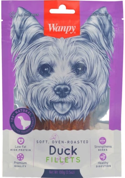 Wanpy DA-12S Gerçek Ördek Fileto Köpek Ödülü 100 G