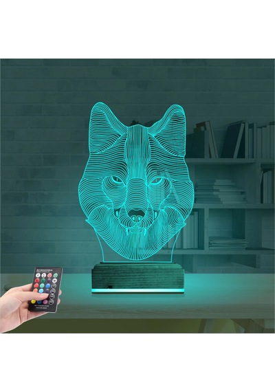 Luvivia Kurt 3d Lamba - Masa Gece Lambası Şeffaf