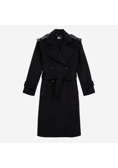 The Kooples Kadın Siyah Yün Kaban