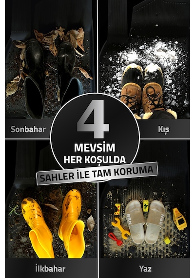 Volkswagen Id.3 2019+ Uyumlu Sahler Araca Özel 4.5d Havuzlu Oto Paspas - Id.3