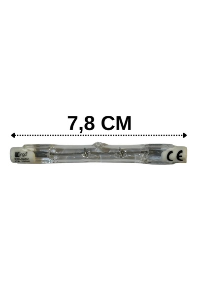 Kengo 150w Sarı Işık R7s Duylu Dim Edilebilir Çubuk Halojen Ampul, 78mm, 2 Adet