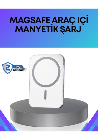 360 Döner Başlıklı Magsafe Araç Telefon Tutucu Hızlı Şarjlı