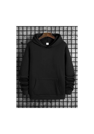 Medinenur Tokyo Sırt Baskılı Kapüşonlu Sweatshirt Siyah
