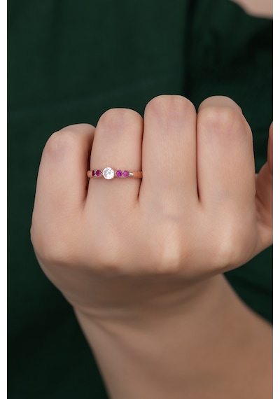 Gümüş Prenses Yüzük Rose Gold Kaplama 925 Ayar Gümüş Rose Gold (511780075)