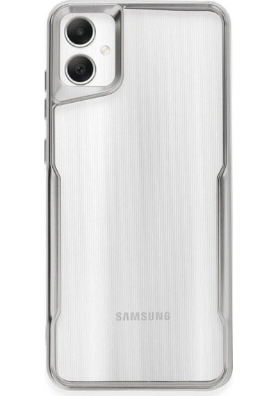 Samsung  Uyumlu  Galaxy A05 Kılıf Boyi Silikon Kapak Gümüş