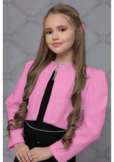 Riccotarz Kız Çocuk Üzeri Taş Işlemeli Etek Askılı Penye Bluz Ve Pembe Blazer Ceket Etekli Takım 001 Riccotarz Kız Çocuk Üzeri Taş Işlemeli Etek Askılı Penye Bluz Ve Pembe Blazer Ceket Etekli Takım 001