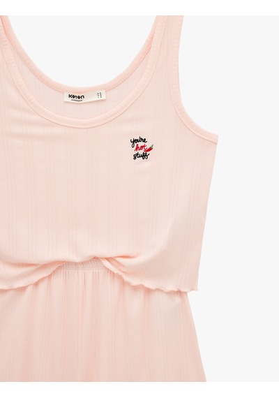 Koton Modal Kumaş Rahat Kalıp Askılı Şortlu Pijama Takımı Pembe 6slk40157mk