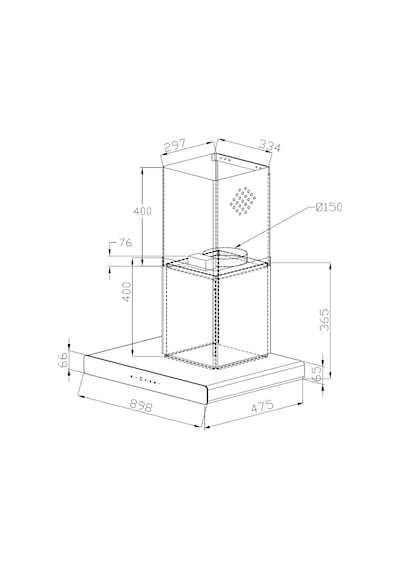 Kügerr F10 90 CM Ankastre Sessiz Davlumbaz