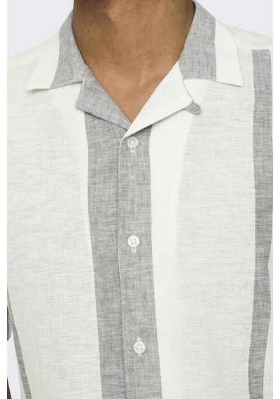 Only & Sons Erkek Onscaıden Kısa Kollu Keten Gömlek 22026109 Oliv Olive