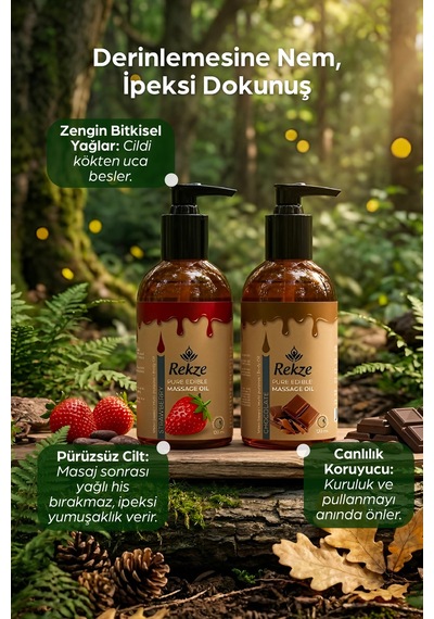 Doğal Çikolata Ve Çilek Aromalı Vücut Masaj Yağları 120 Ml - 297094555
