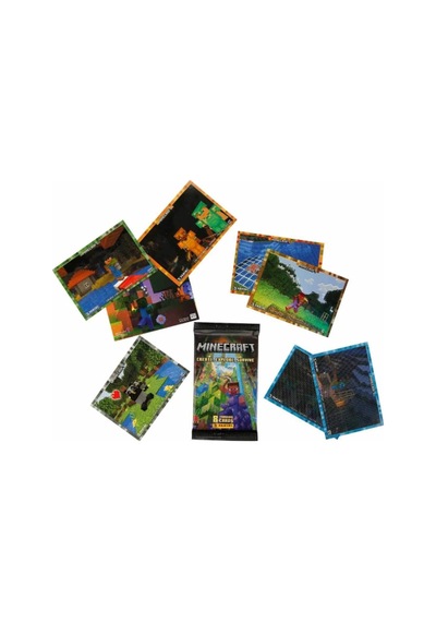 Minecraft Macera Kartları 2024 Serisi 1 Adet Kapalı Paket Her Pakette 8 Kart