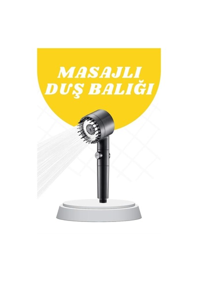 Masaj Etkili Duş Başlığı Su Basınçlı Tazyikli Çok Renkli
