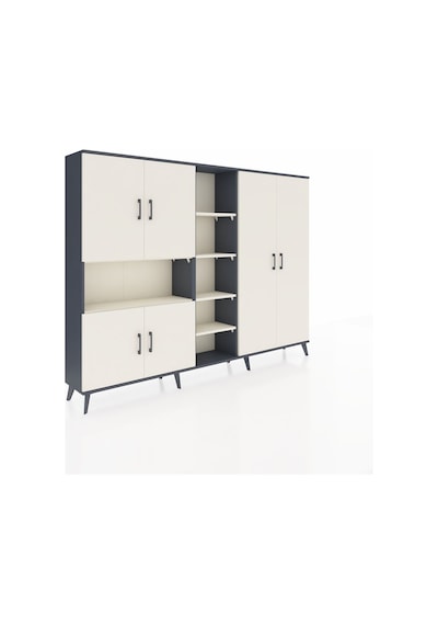 Arges Dolap 13 Raflı 6 Kapaklı 220x30x163 Antrasit-aytaşı Antrasit-aytaşı