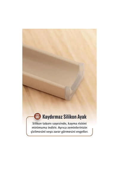 Kaymaz Ayaklı Dekoratif İç İçe Geçebilen Plastik Tabure Mutfak Bahçe Taburesi 6 Adet Antrasi Antrasit