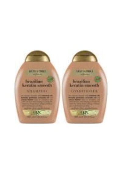 OGX Düzleştirici Brazilian Keratin Smooth Sülfatsız Şampuan+Bakım Kremi 2 x 385 ML
