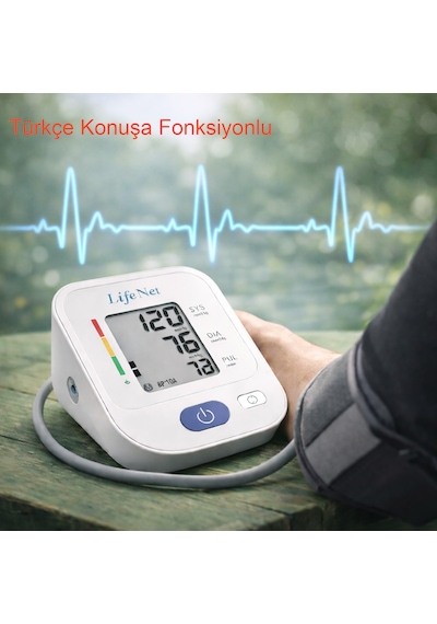Life Net Medikal Dijital Üst Koldan Ölçer Tam Otomatik Tansiyon Aleti Renkli Ekran-bp310at