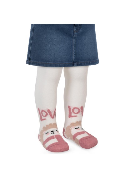 Civil Baby Love 6-18 Ay Bebek Kız Külotlu Çorap - Ekru