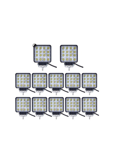 12 Adet 16 Ledli Off Road Sis Farı Çalışma Lambası 12 Volt / 24 V