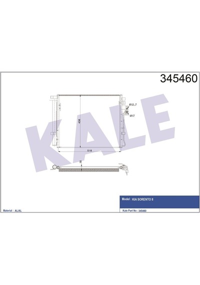 Kale Klıma Radyatoru Kıa Sorento 2.2 Crdı 2009-/ Klr-345460