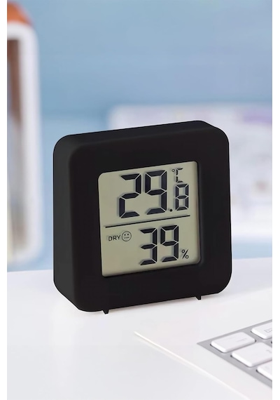 Mini Sıcaklık Nem Ölçer Lcd Ekranlı Oda Termometre Duvara Takılabilen Masaüstü Isı Göstergesi S
