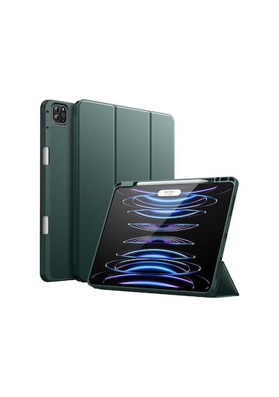 Apple Uyumlu iPad Pro 12.9 Inç 5. Ve 6. Nesil 2021 / 2022 Kalem Bölmeli Uyku Modlu Standlı Silikon Kılıf Kılıf Apple Uyumlu iPad Pro 12.9 Inç 5. Ve 6. Nesil 2021 / 2022 Kalem Bölmeli Uyku Modlu Standlı Silikon Kılıf Kılıf