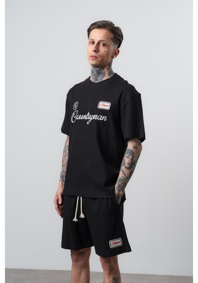 Respire Erkek Countryman Nakışlı Regular Fit T-shirt Siyah