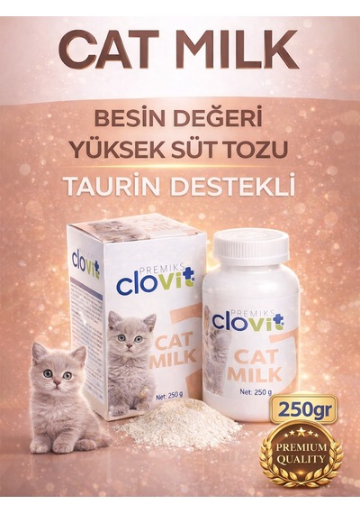 Clovit Cat Milk Yavru Kediler İçin Taurin İçeren Takviye 250 G